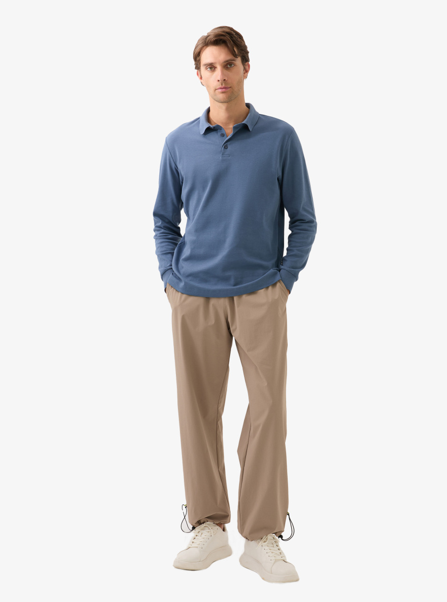 Erkek Polo Yaka T-Shirt 40819 - Mavi - 4