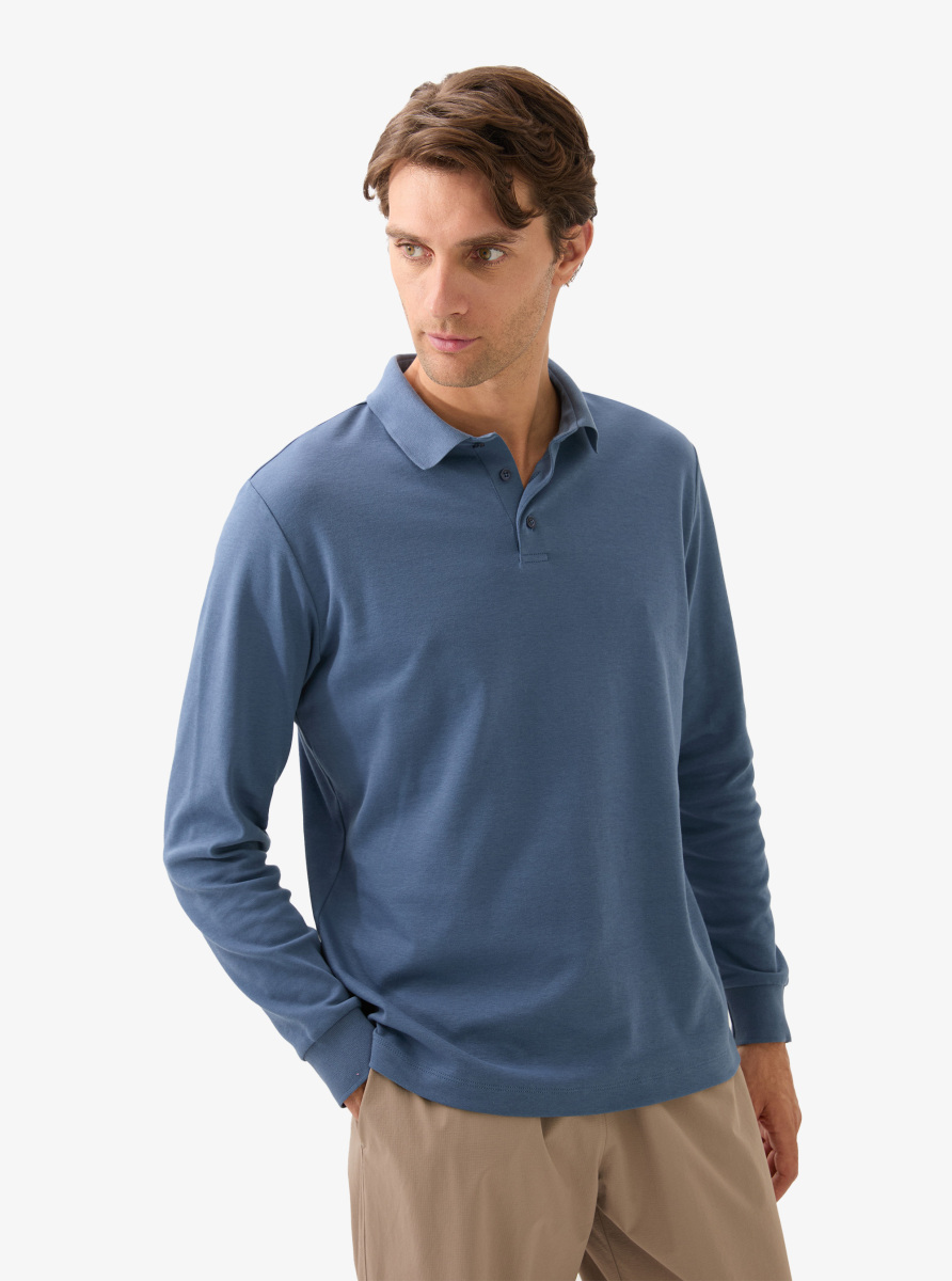 Erkek Polo Yaka T-Shirt 40819 - Mavi - Blackspade