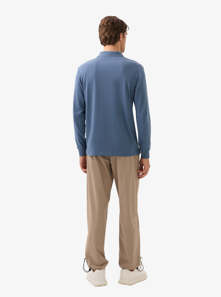 Erkek Polo Yaka T-Shirt 40819 - Mavi - 5