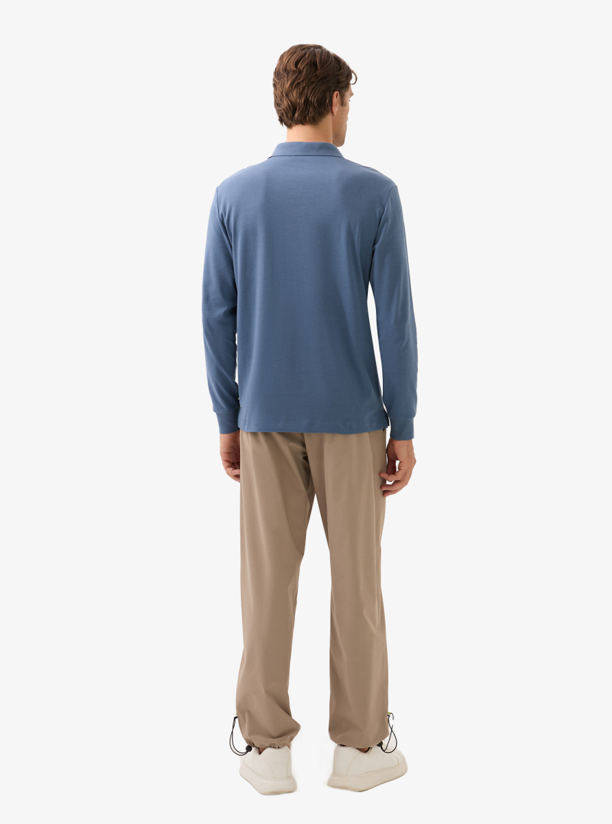 Erkek Polo Yaka T-Shirt 40819 - Mavi - 5