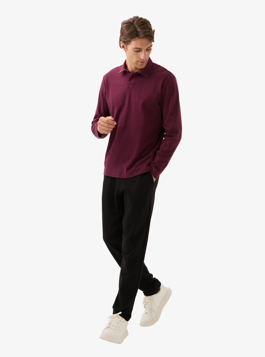 Erkek Polo Yaka T-Shirt 40820 - Bordo - 5
