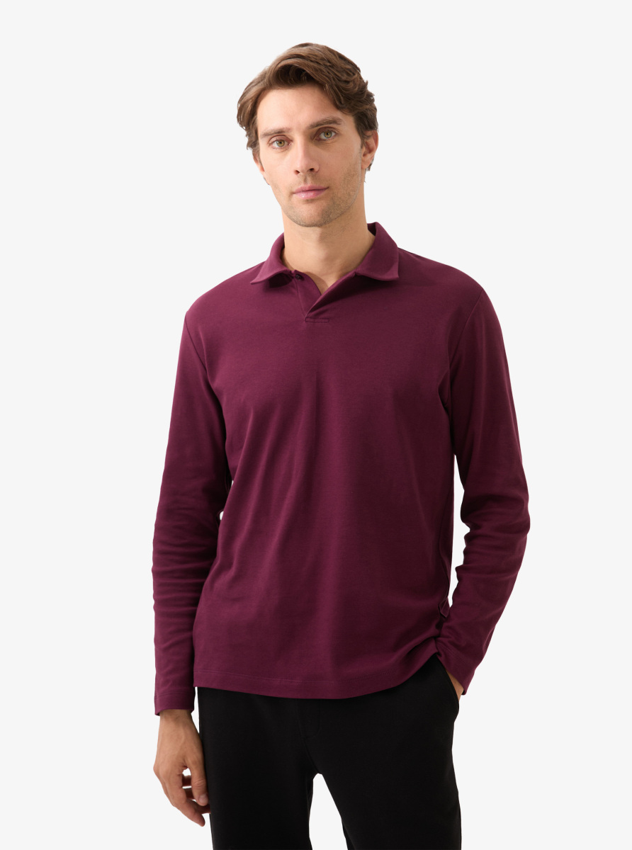 Erkek Polo Yaka T-Shirt 40820 - Bordo - 1
