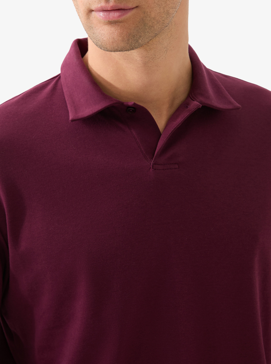 Erkek Polo Yaka T-Shirt 40820 - Bordo - 3