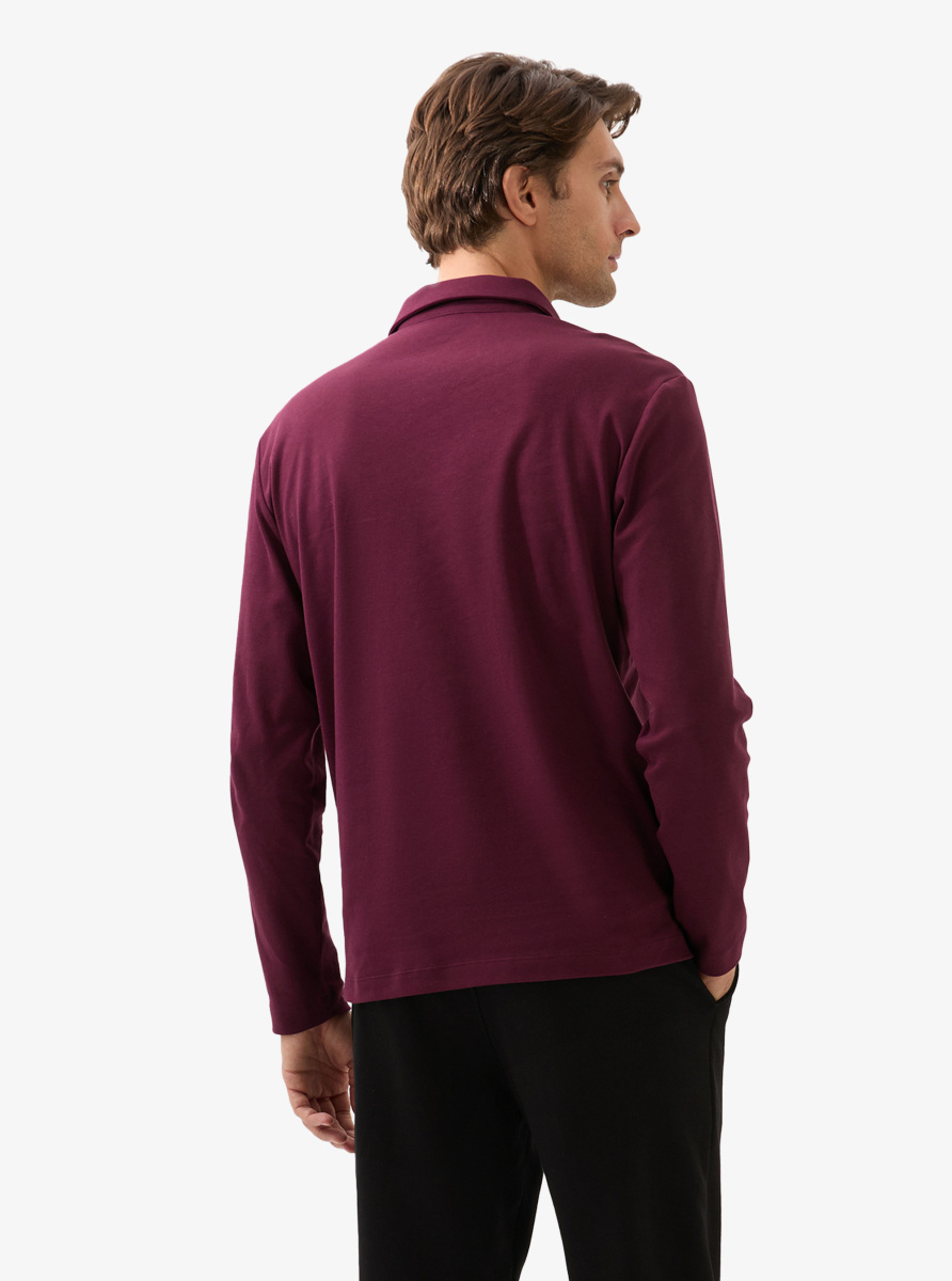 Erkek Polo Yaka T-Shirt 40820 - Bordo - 2
