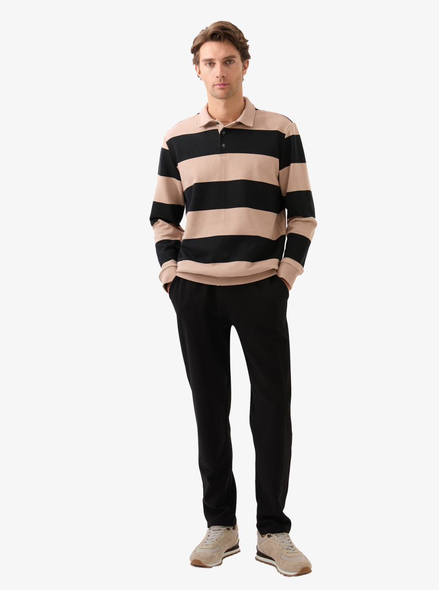 Erkek Polo Yaka T-Shirt 40830 - Siyah - 4