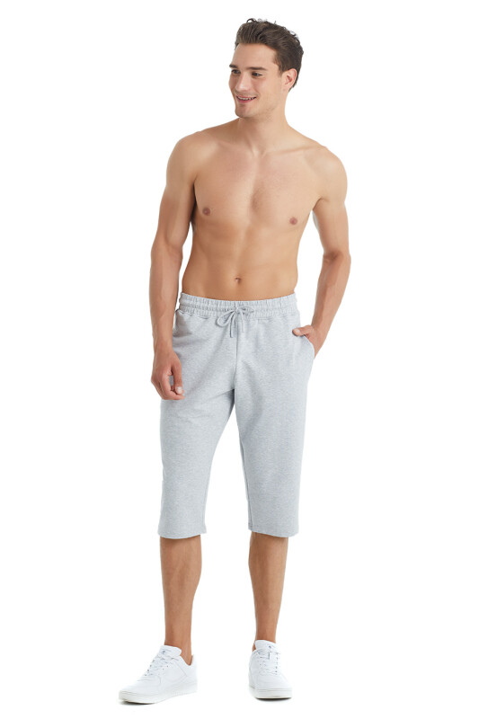 Erkek Şort 40044 - Gri Melanj - 1