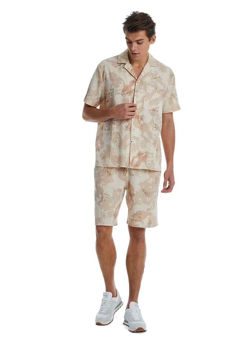 Erkek Şort 40458 - Krem - 3