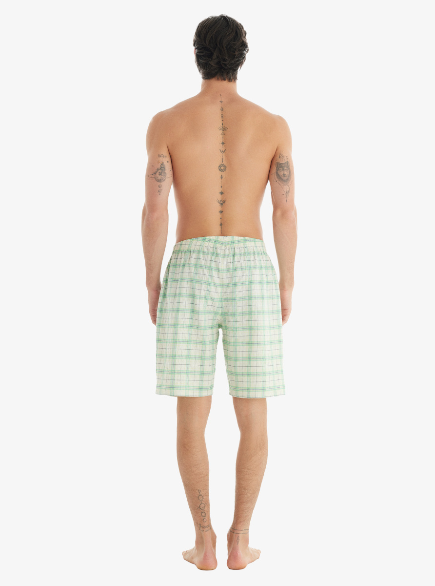 Erkek Şort 40719 - Kare Desenli - Blackspade (1)