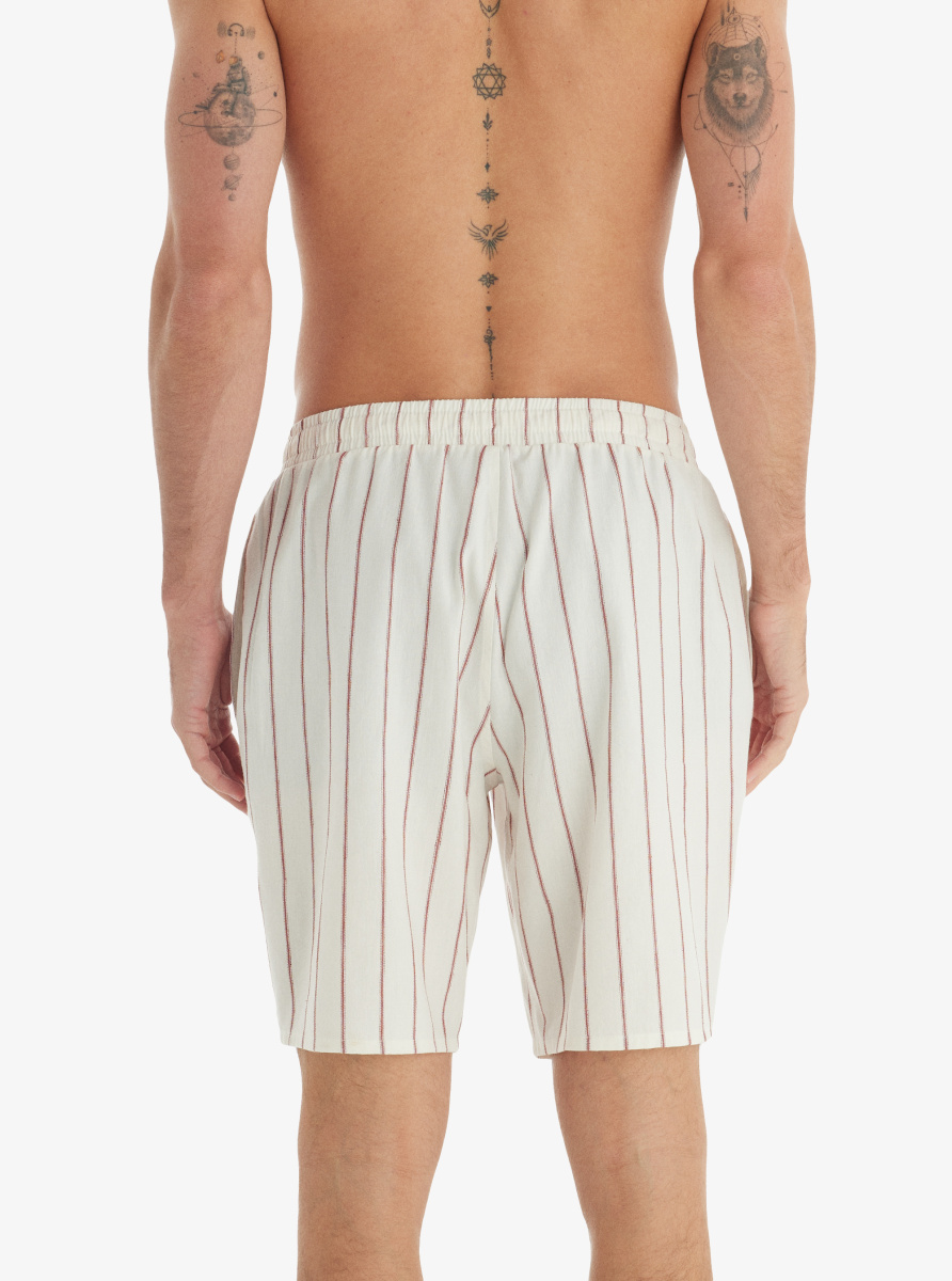 Erkek Şort 40721 - Bordo Çizgili - 2