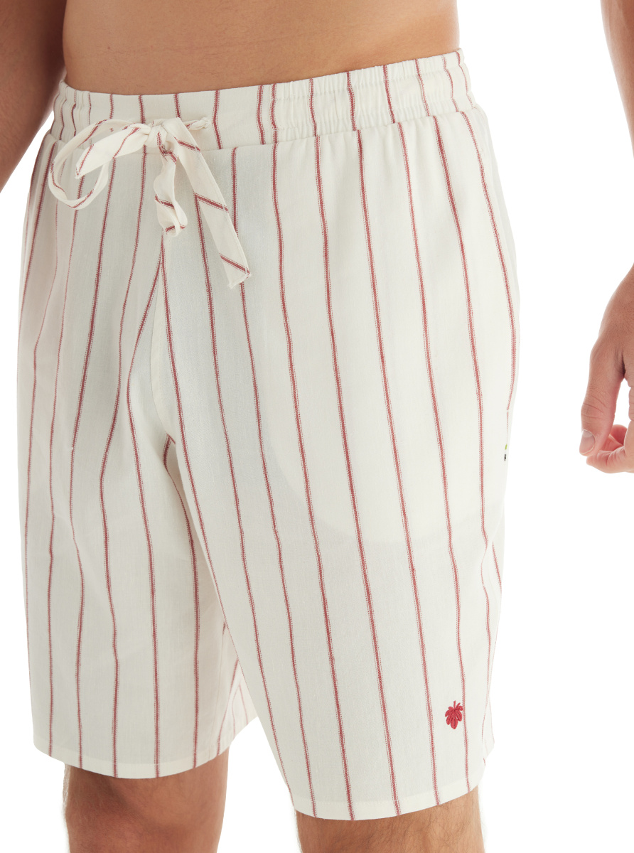 Erkek Şort 40721 - Bordo Çizgili - 3