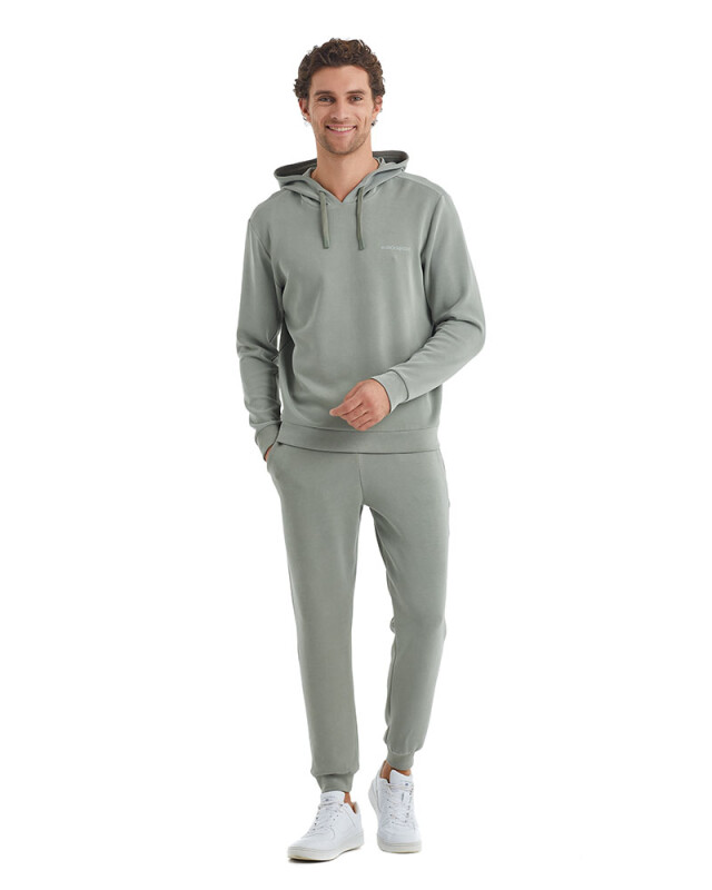 Erkek Sweatshirt 40071 - Yeşil - 2