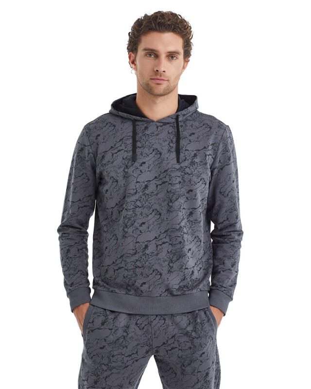 Erkek Sweatshirt 40075 - Desenli - Blackspade