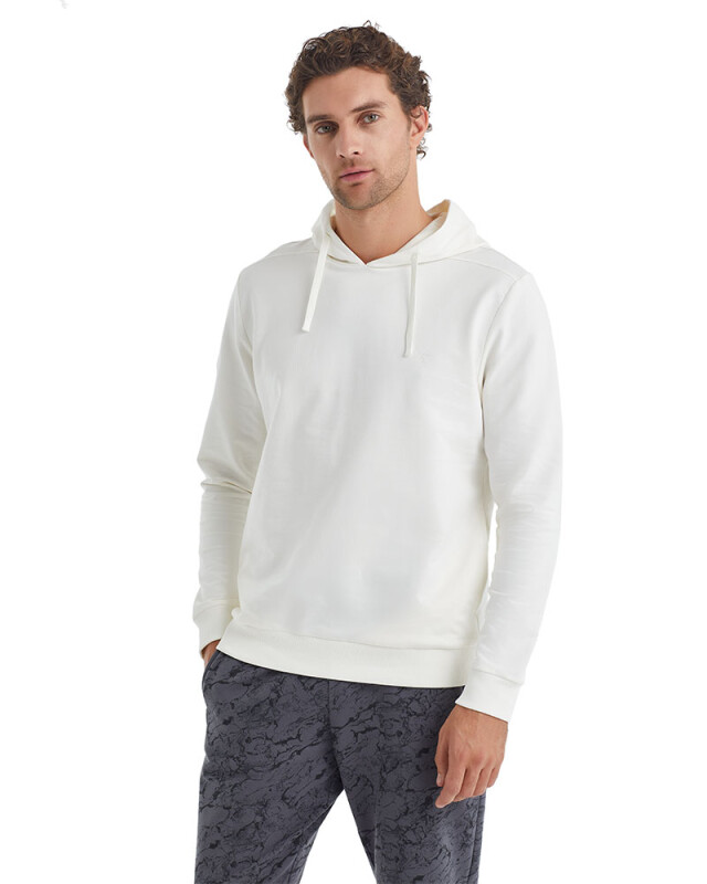 Erkek Sweatshirt 40076 - Beyaz - 1