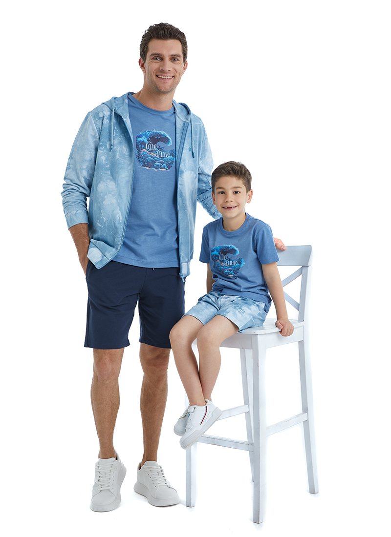 Erkek Sweatshirt 40504 - Mavi - 7