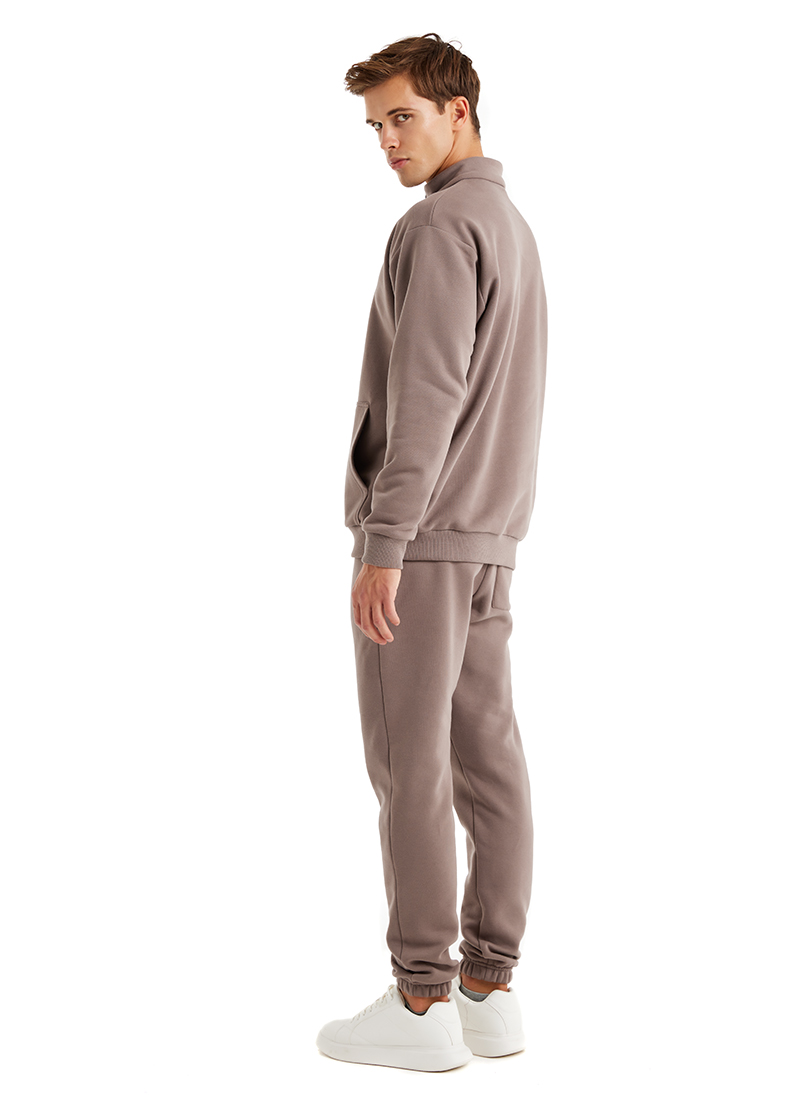 Erkek Sweatshirt 40620 - Vizon - 4