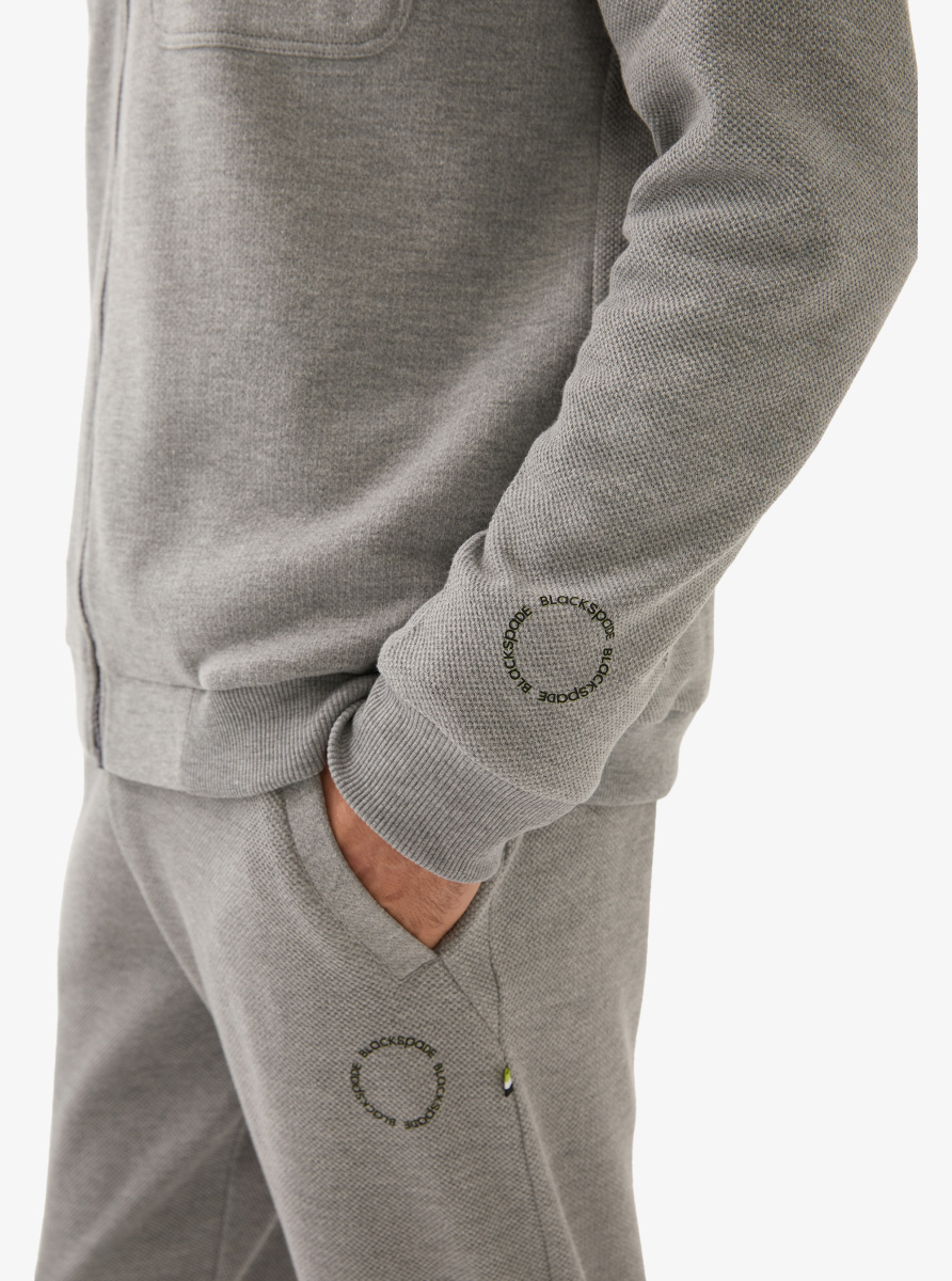 Erkek Sweatshirt 40835 - Gri Melanj - 4