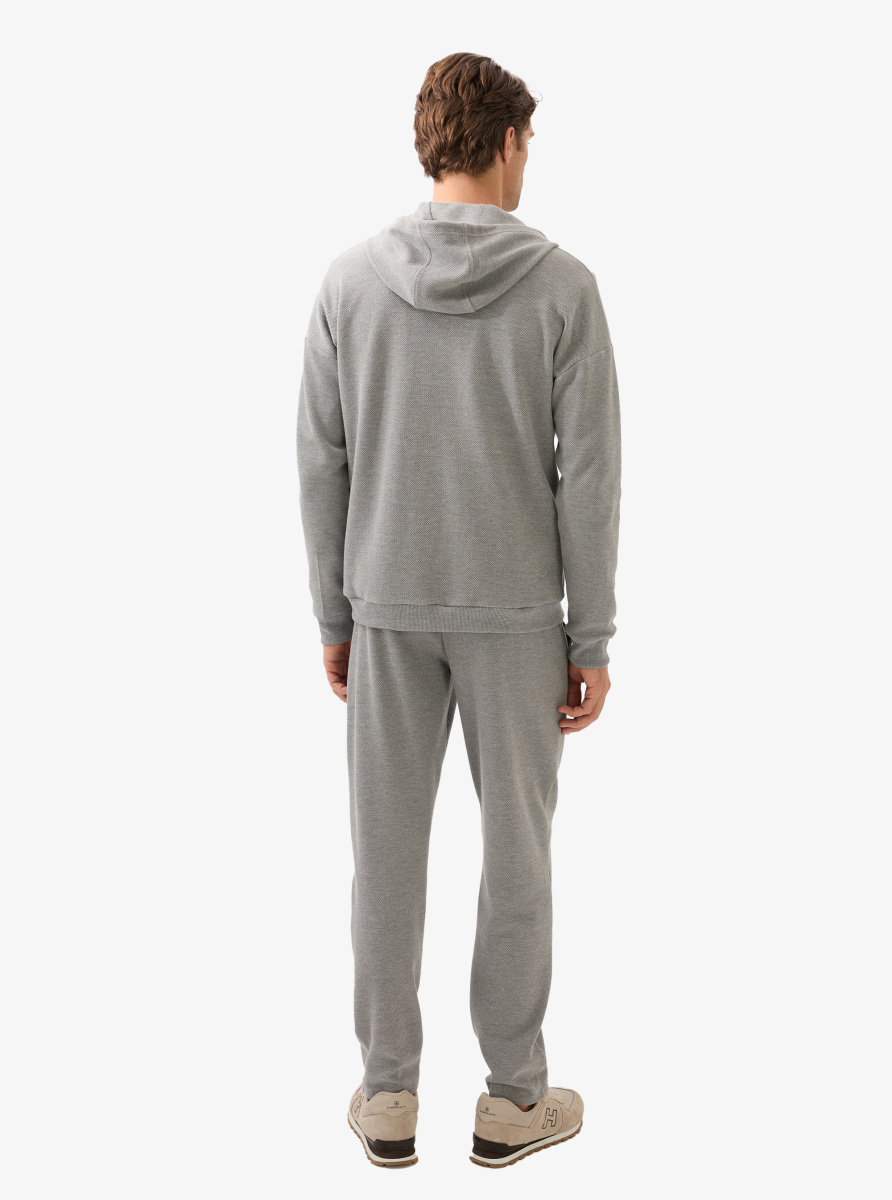 Erkek Sweatshirt 40835 - Gri Melanj - 7