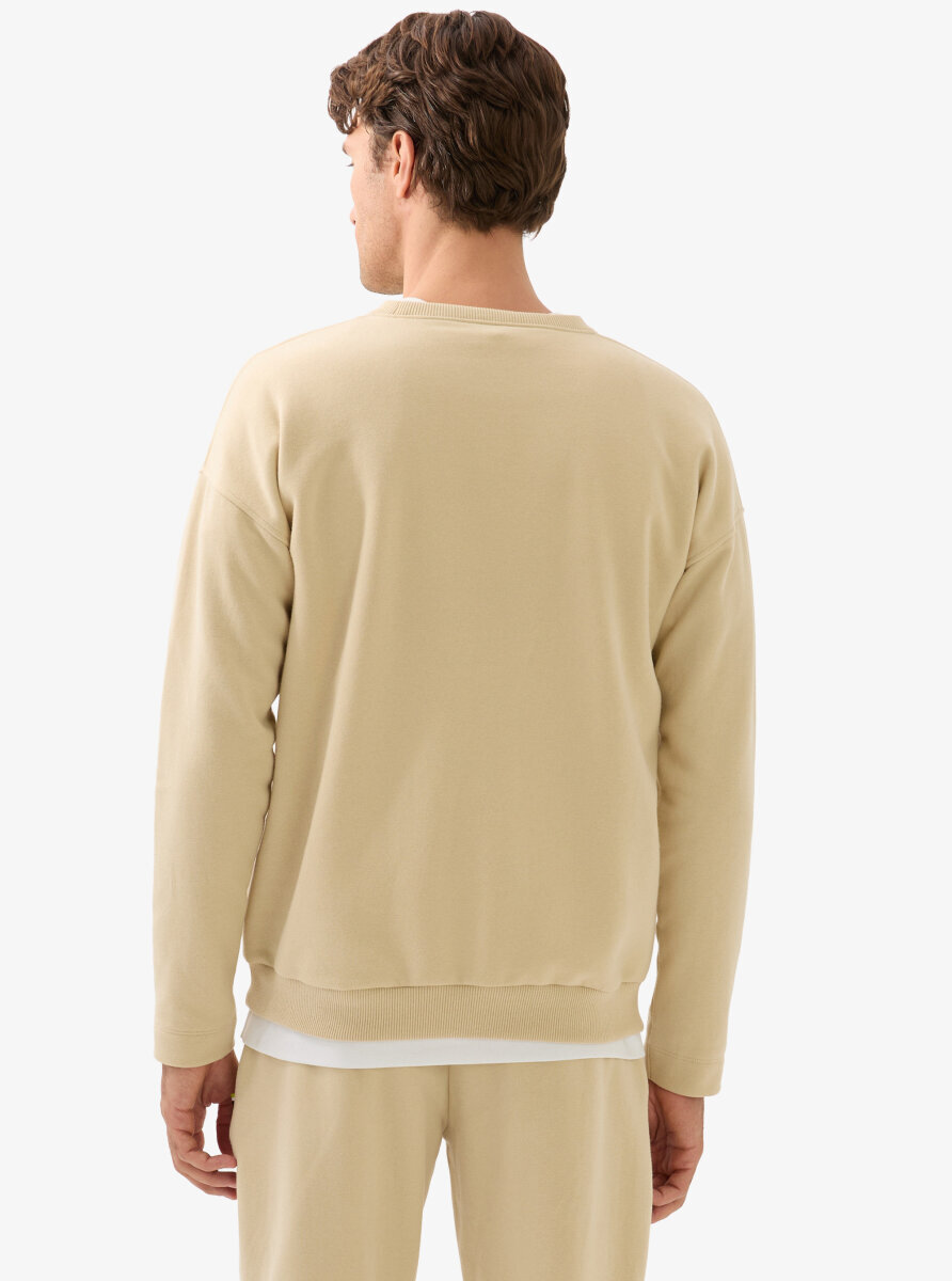 Erkek Sweatshirt 40839 - Krem - Blackspade (1)