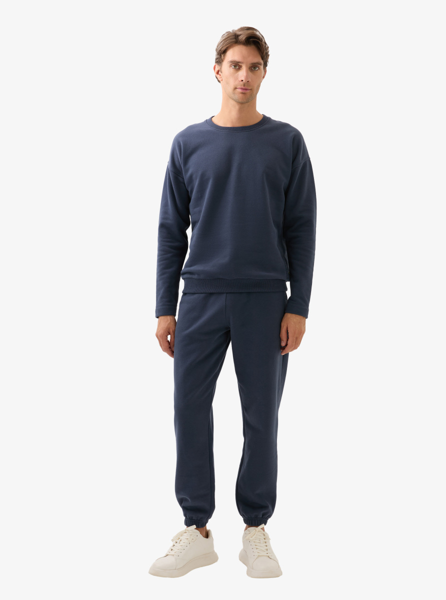 Erkek Sweatshirt 40839 - Lacivert - 6