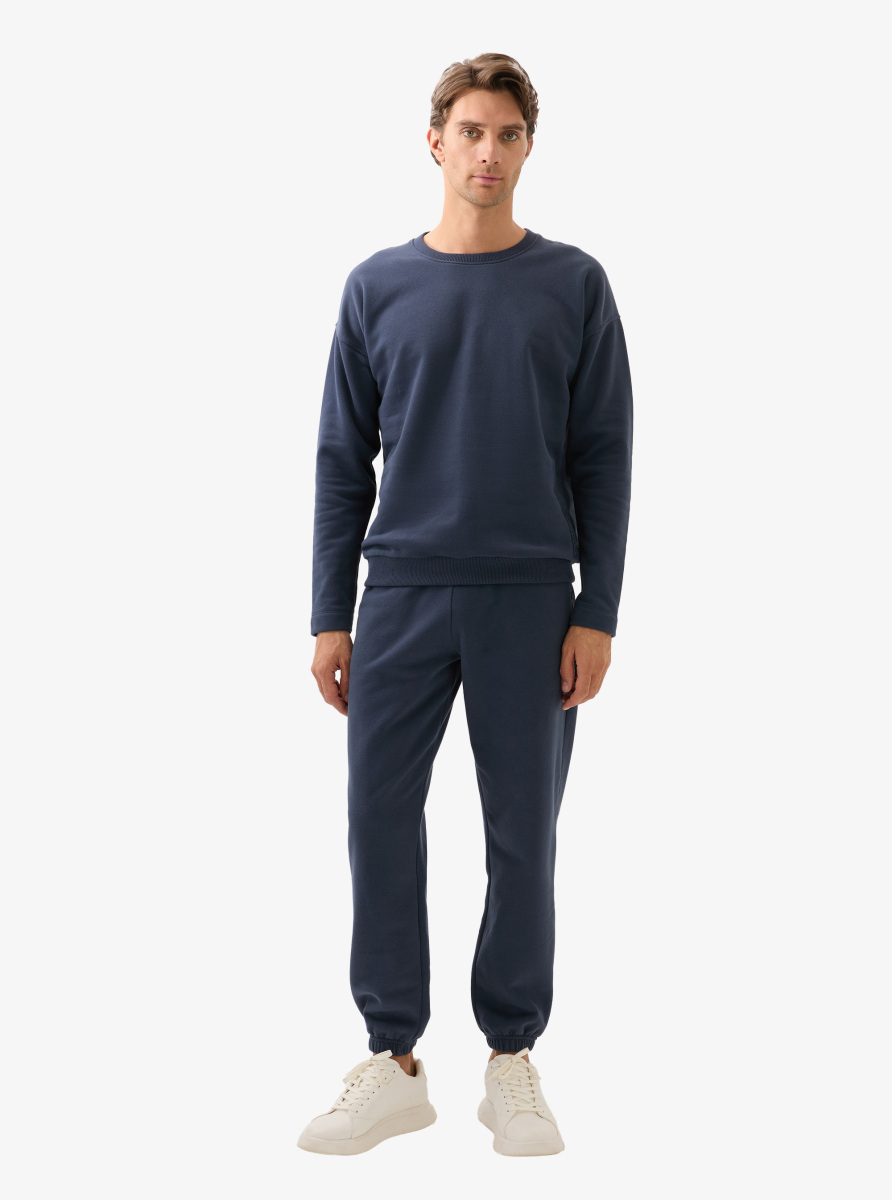 Erkek Sweatshirt 40839 - Lacivert - 6