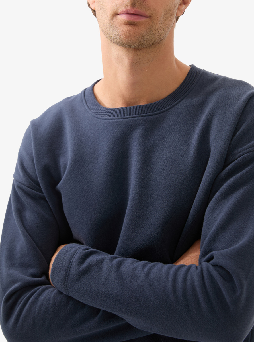 Erkek Sweatshirt 40839 - Lacivert - 4