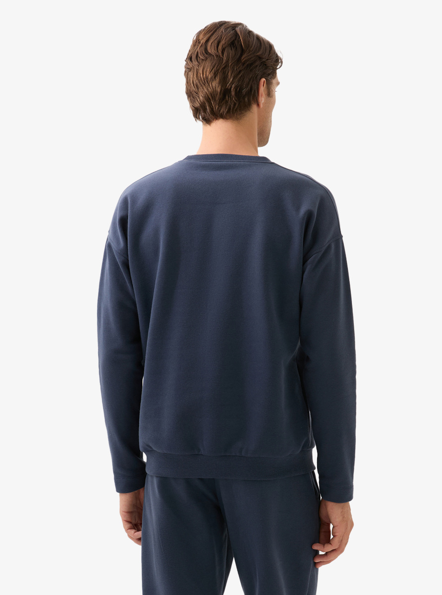 Erkek Sweatshirt 40839 - Lacivert - 2