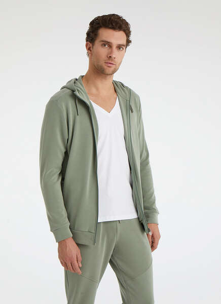 Erkek Sweatshirt 80040 - Haki - 4