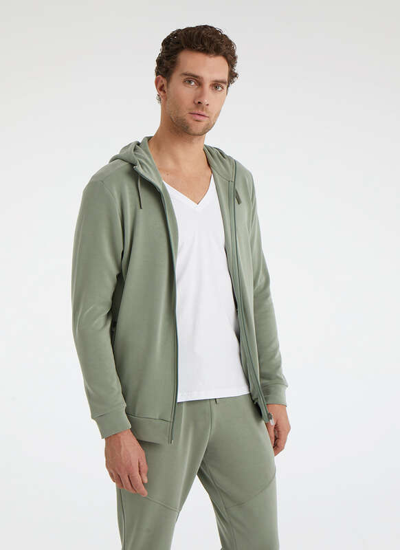 Erkek Sweatshirt 80040 - Haki - 4