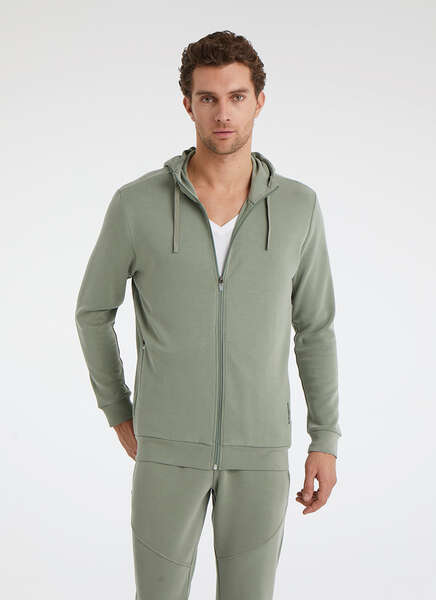 Erkek Sweatshirt 80040 - Haki - 5