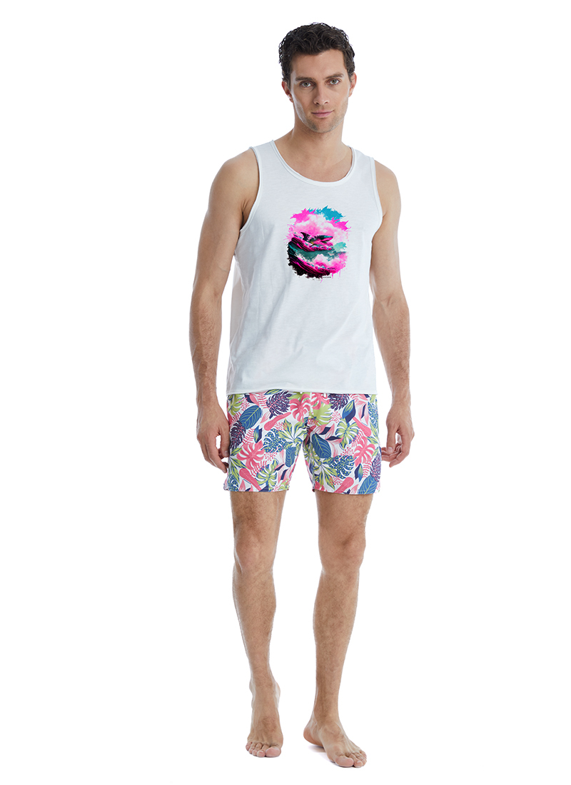 Erkek T-Shirt 10635 - Beyaz - Blackspade (1)