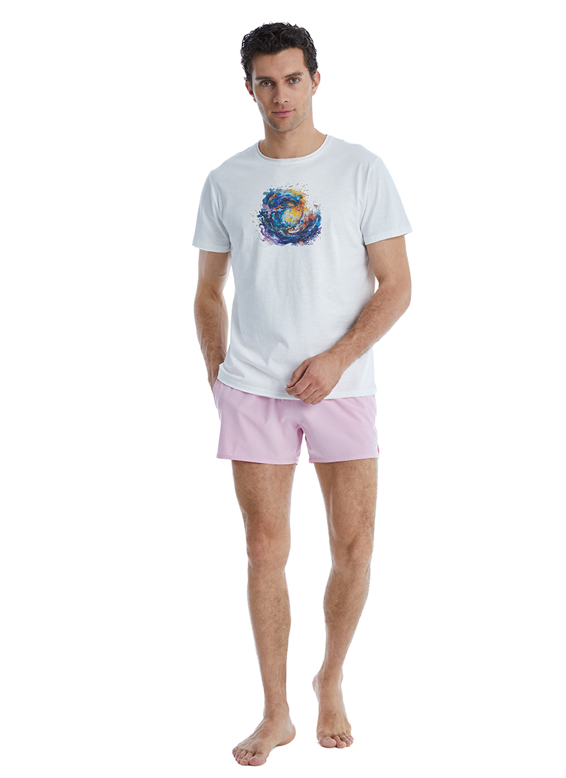 Erkek T-Shirt 10638 - Beyaz - 3