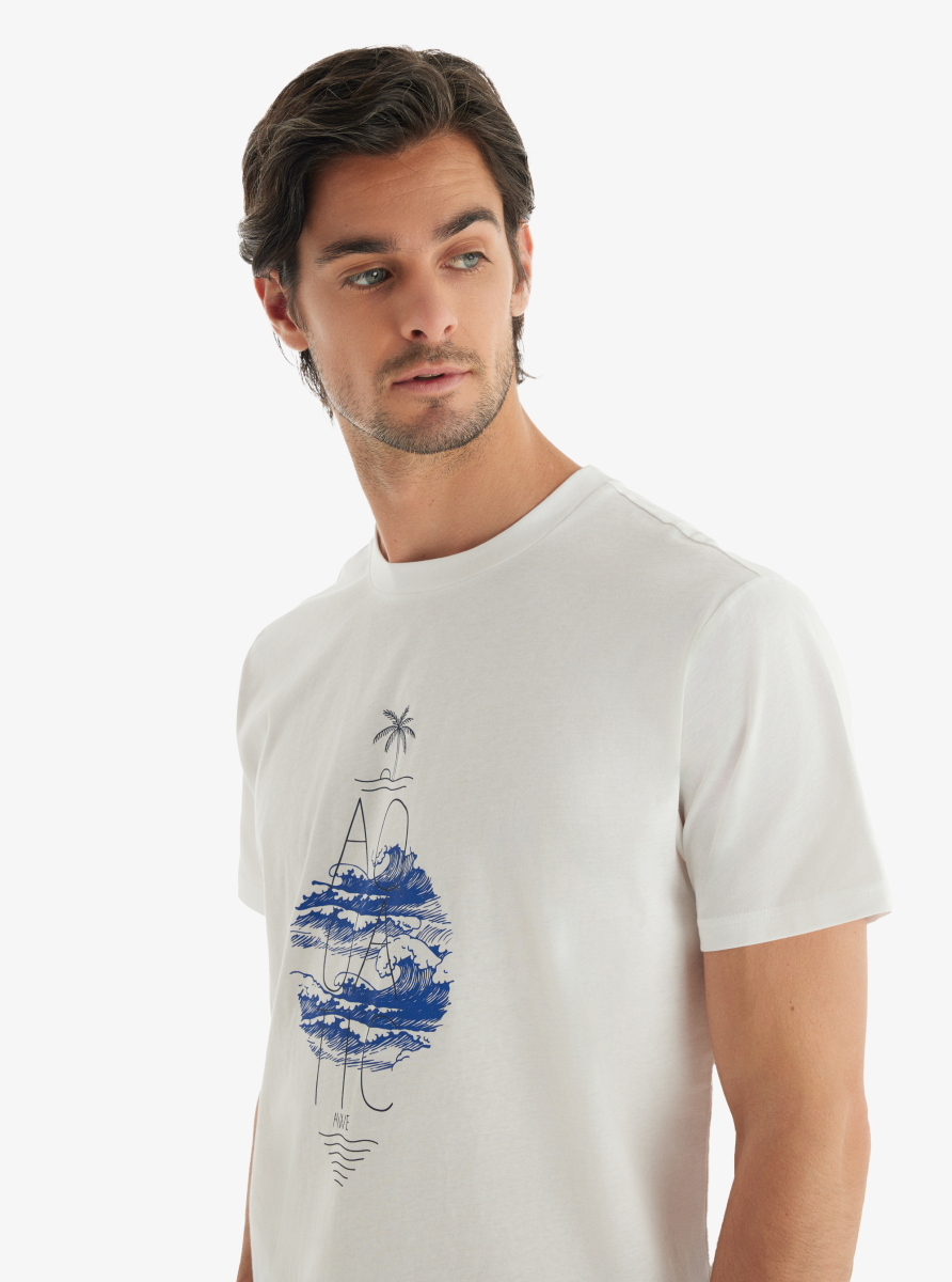 Erkek T-Shirt 10770 - Beyaz - 1