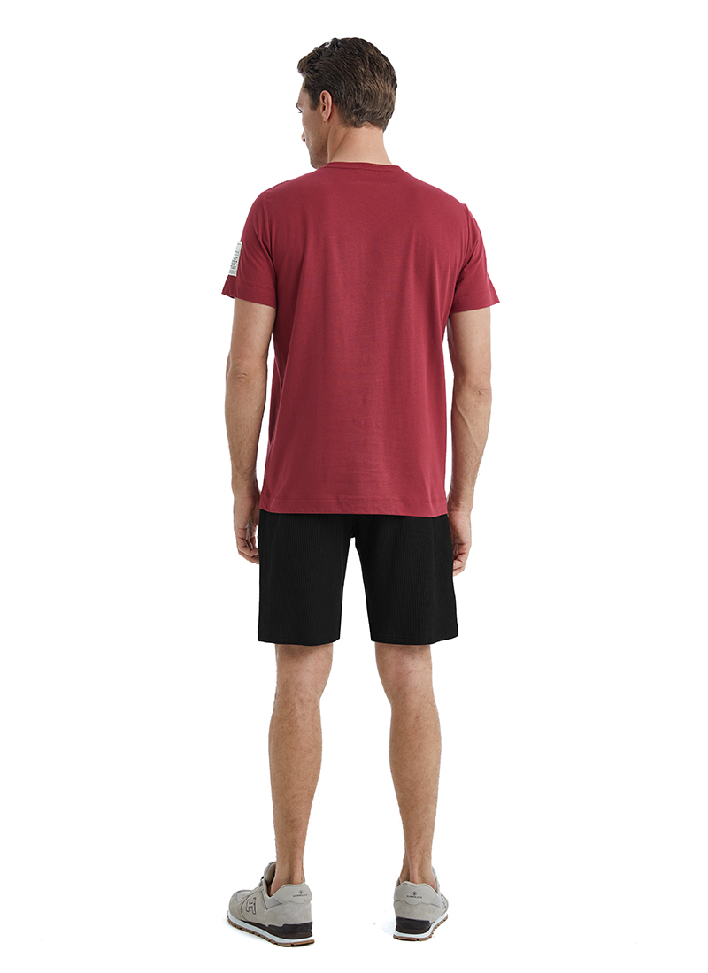 Erkek T-Shirt 40450 - Bordo - 5