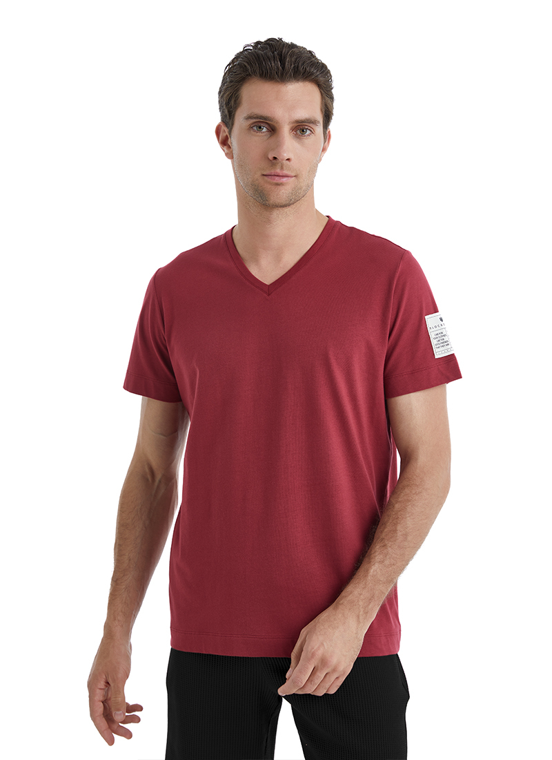 Erkek T-Shirt 40450 - Bordo - 1