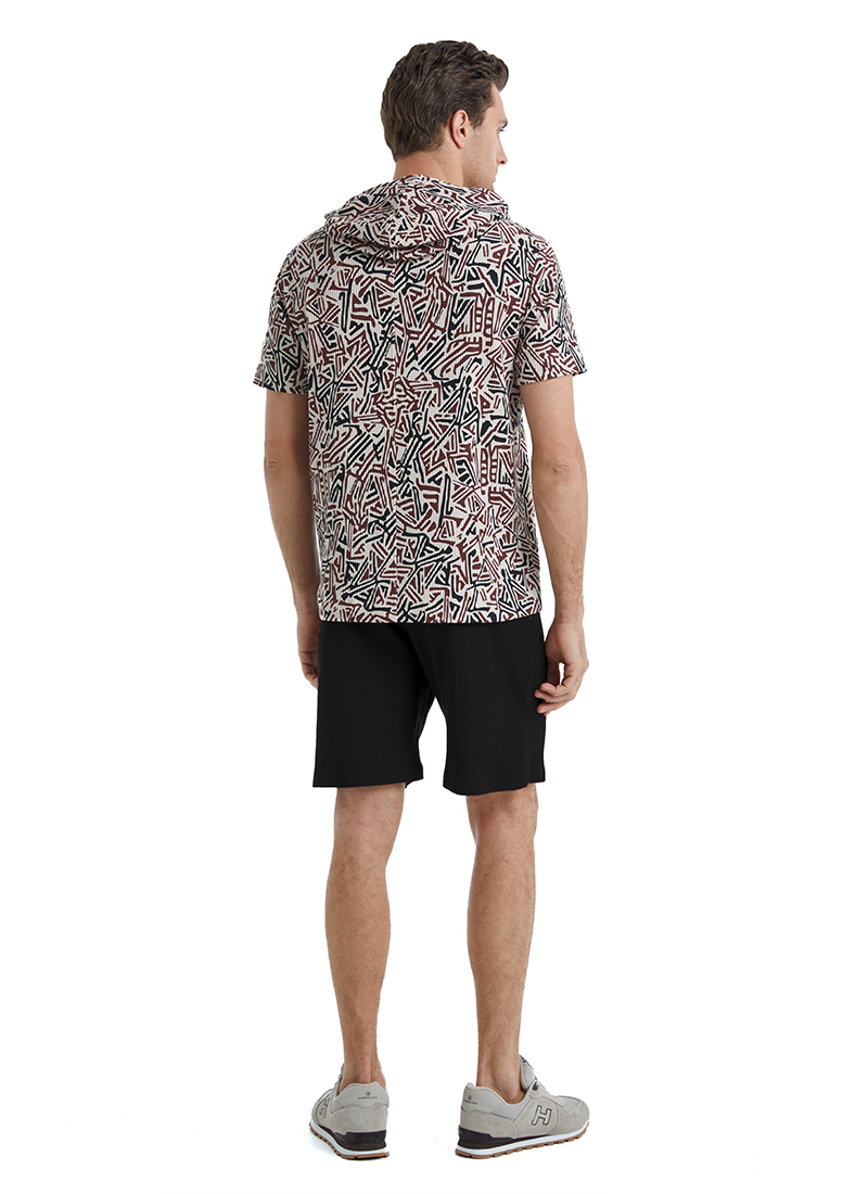 Erkek T-Shirt 40451 - Kahverengi - 4