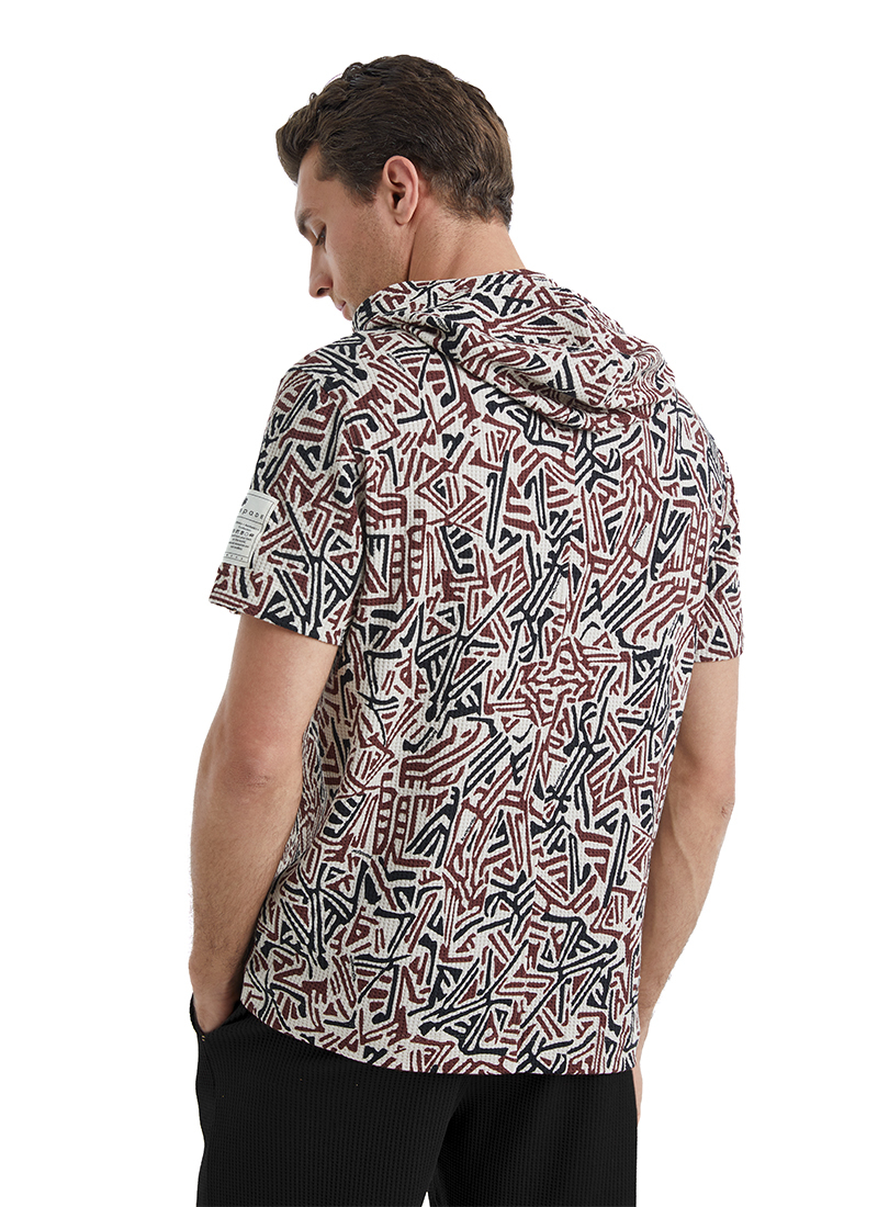 Erkek T-Shirt 40451 - Kahverengi - 2
