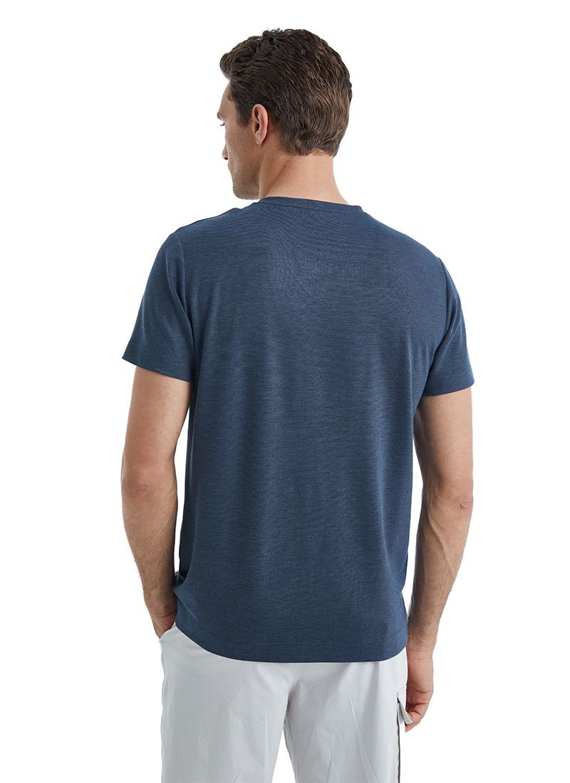 Erkek T-Shirt 40508 - Lacivert - 2