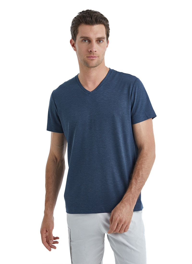 Erkek T-Shirt 40508 - Lacivert - 1