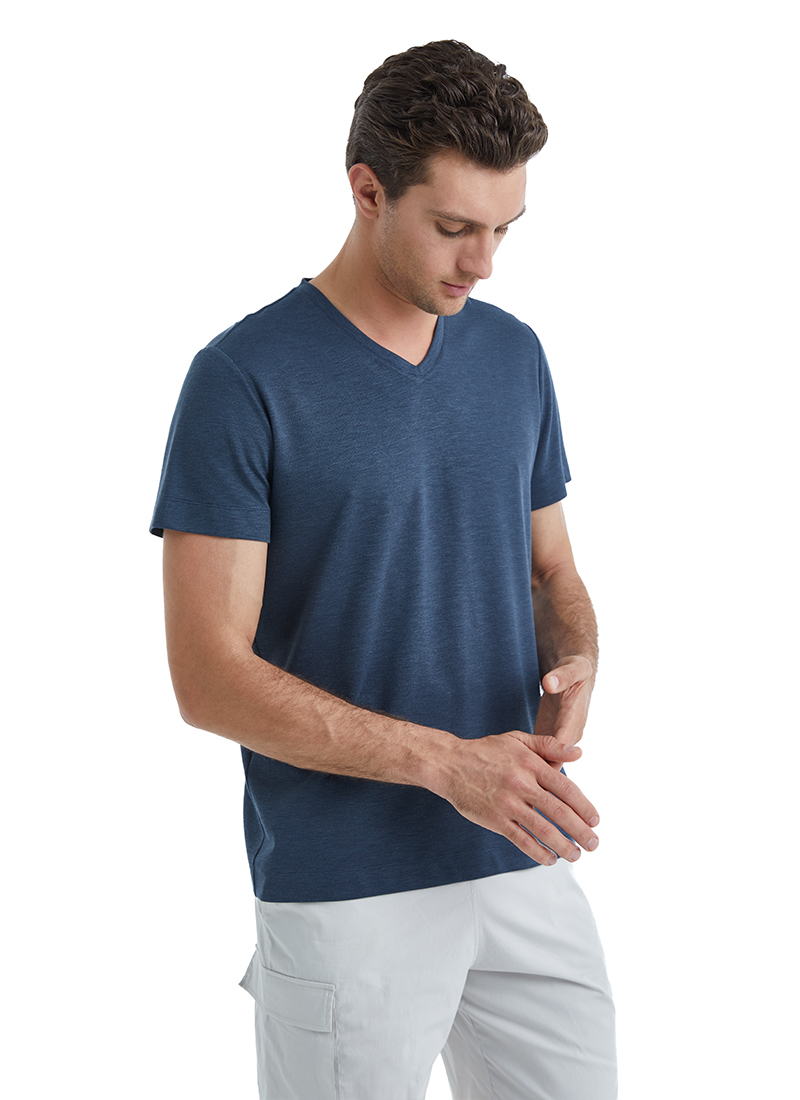 Erkek T-Shirt 40508 - Lacivert - 3