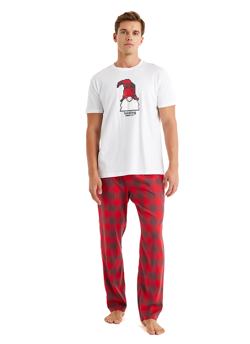 Erkek T-Shirt 40594 - Beyaz - 3