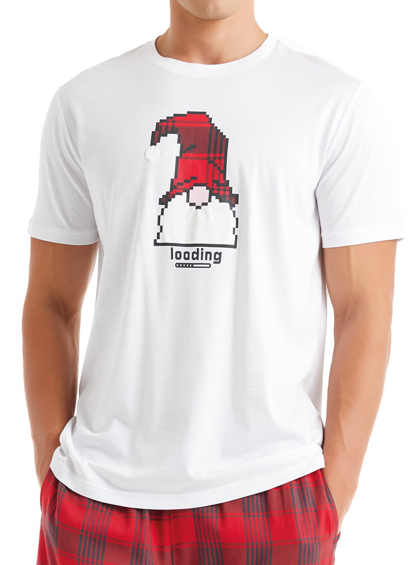 Erkek T-Shirt 40594 - Beyaz - 1