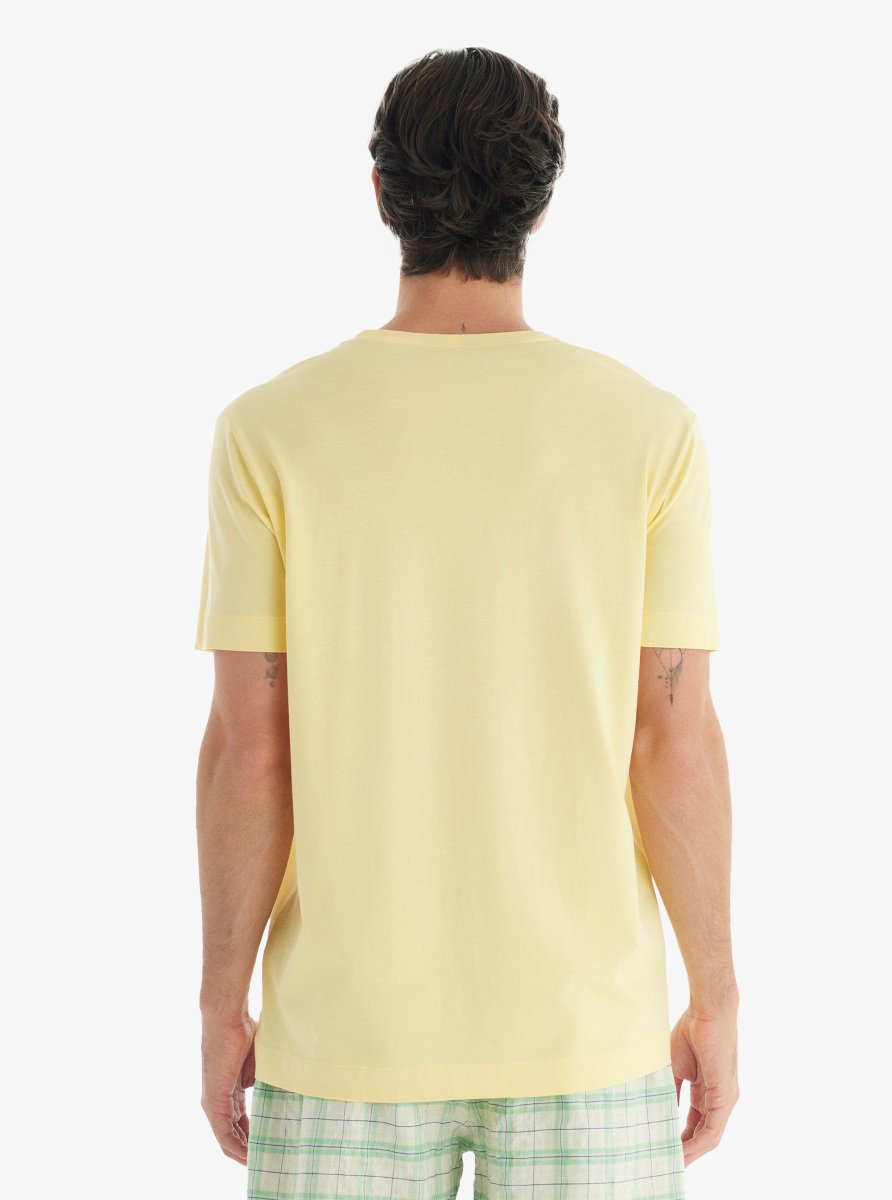 Erkek T-Shirt 40717 - Açık Sarı - 2