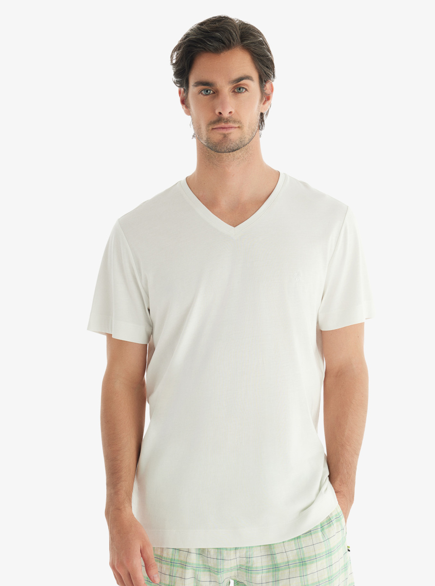 Erkek T-Shirt 40717 - Beyaz - 1