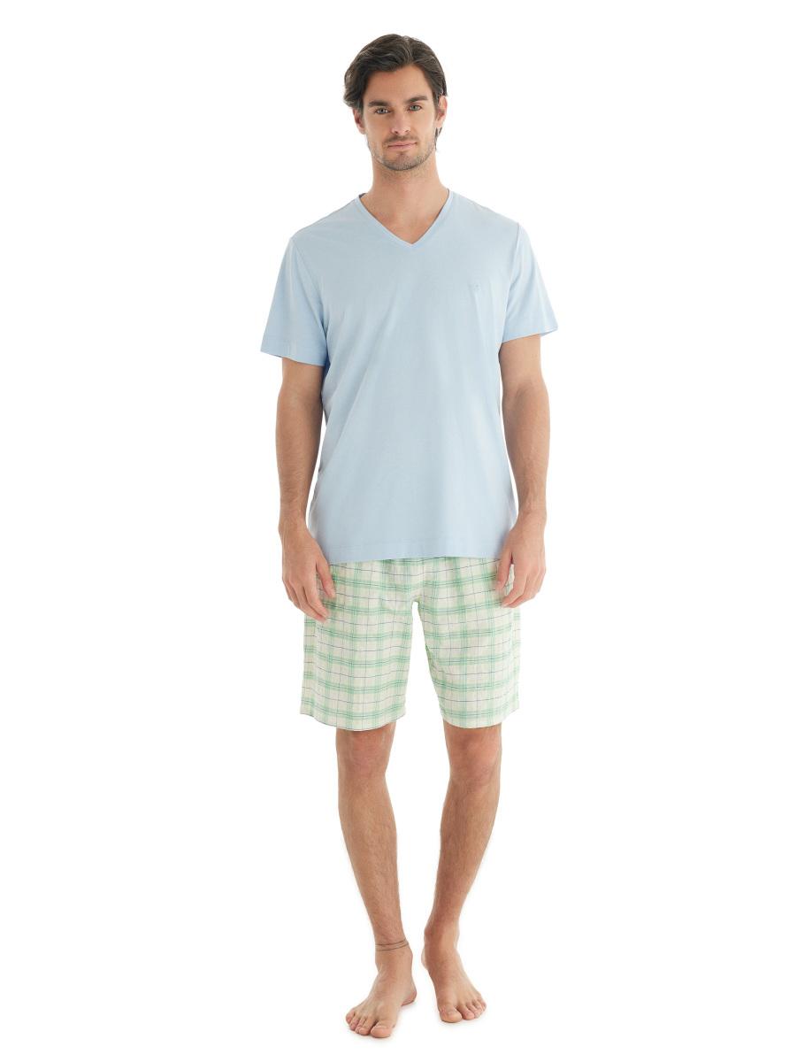 Erkek T-Shirt 40717 - Mavi - 3