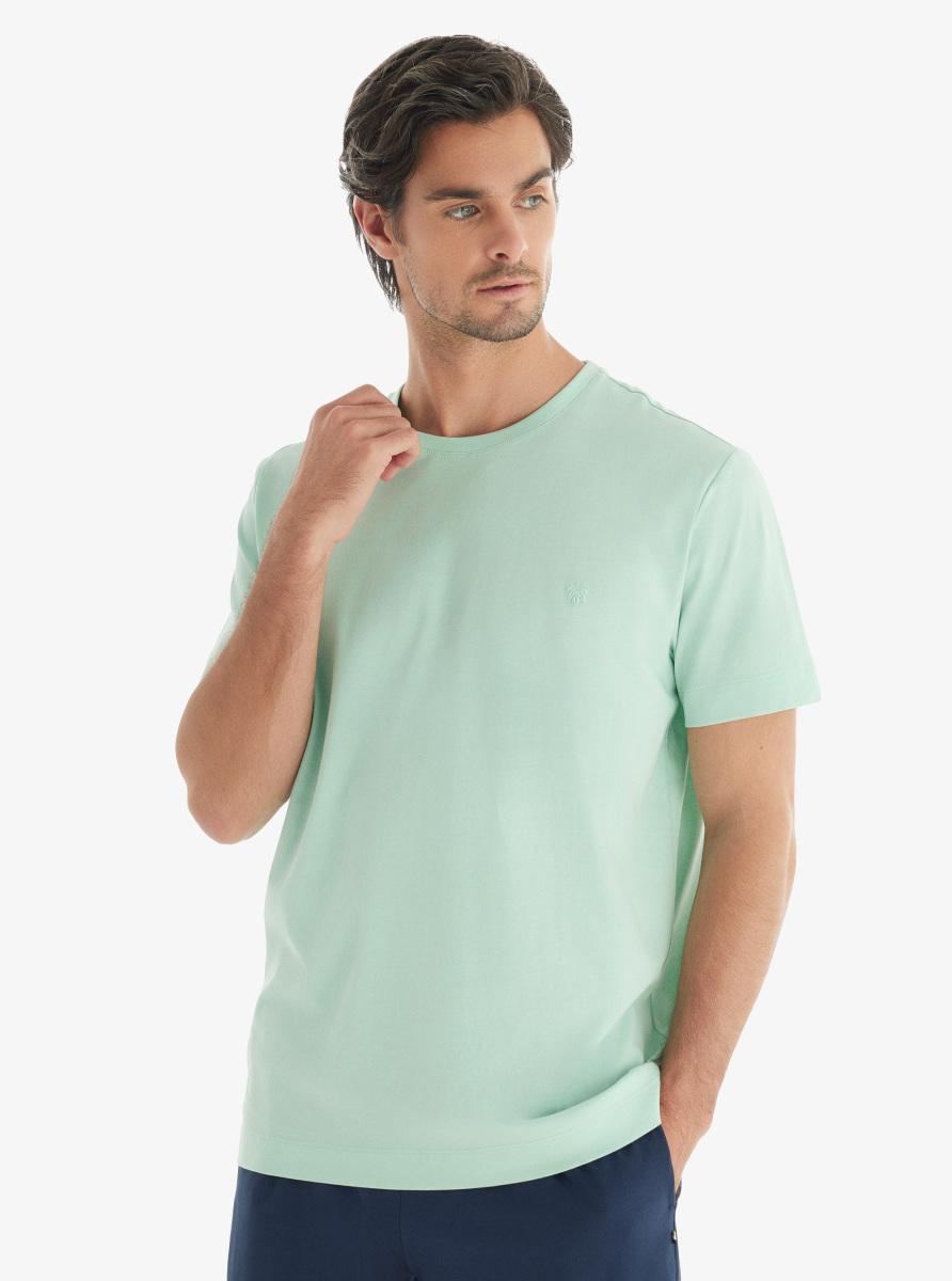 Erkek T-Shirt 40718 - Açık Turkuaz - Blackspade