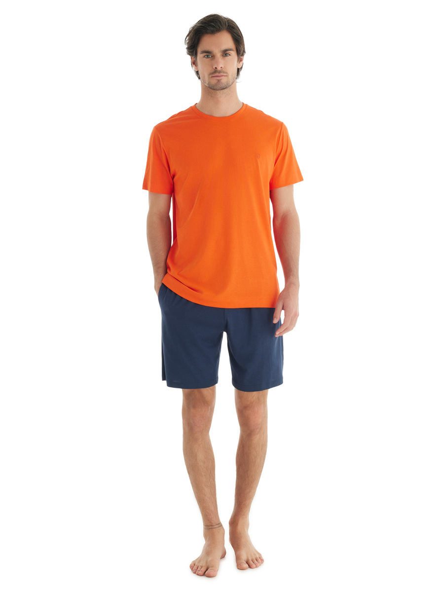 Erkek T-Shirt 40718 - Turuncu - 4