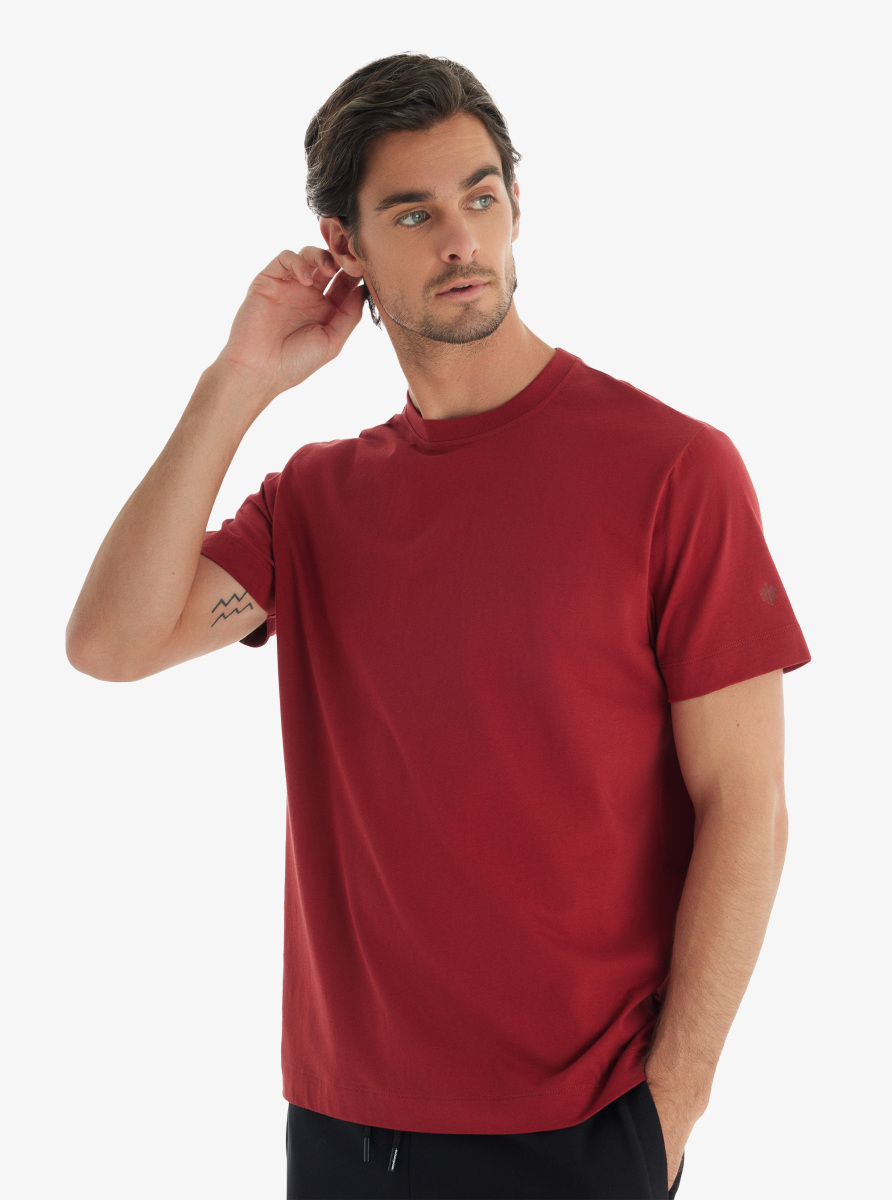 Erkek T-Shirt 40727 - Bordo - 1