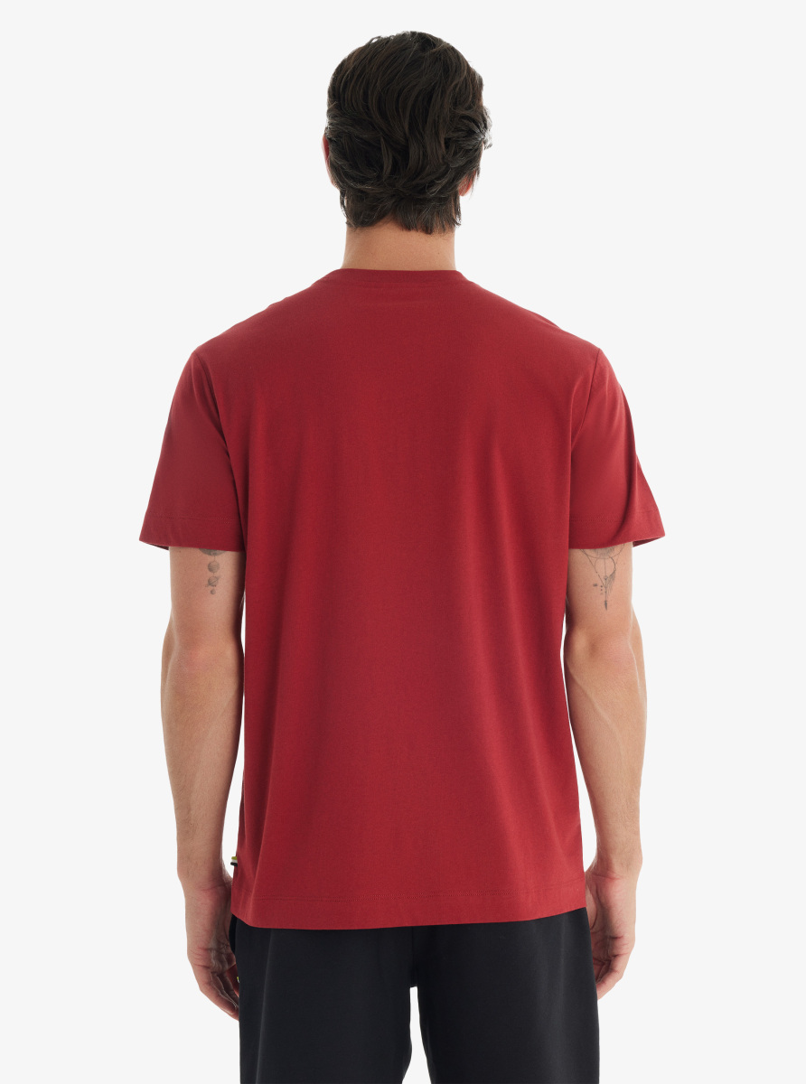 Erkek T-Shirt 40727 - Bordo - 3