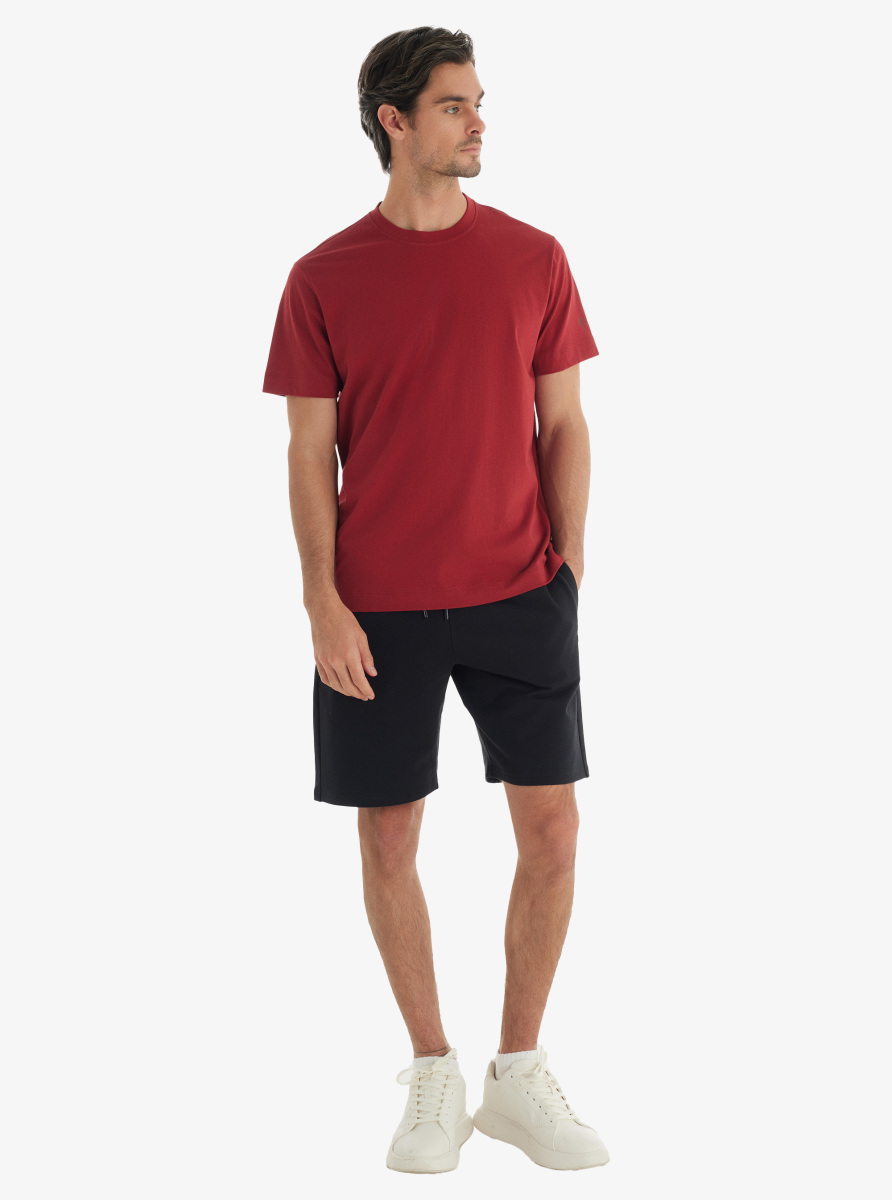 Erkek T-Shirt 40727 - Bordo - 4