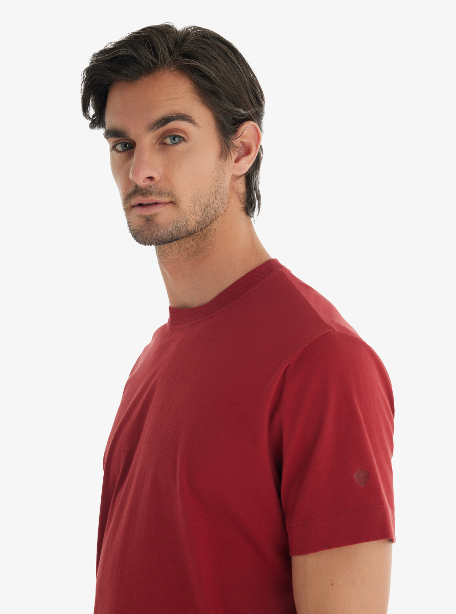 Erkek T-Shirt 40727 - Bordo - 2